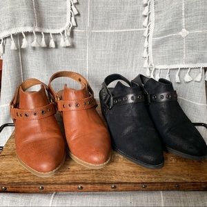 2 Pairs of Universal Thread Slingback Mules, Booties